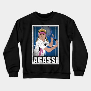 Agassi Tennis Player Hero Vintage Grunge Crewneck Sweatshirt